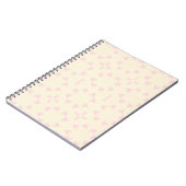 Soft Pink Heart Pattern – Cute Aesthetic Seamless  Notitieboek (Linkerzijde)
