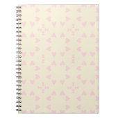 Soft Pink Heart Pattern – Cute Aesthetic Seamless  Notitieboek (Voorkant)