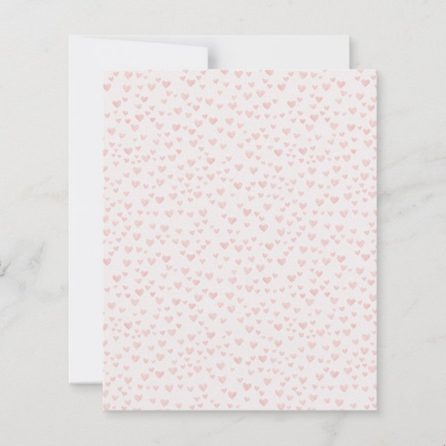 Soft Pink Heart Pattern Paper Sheet (Voorkant)