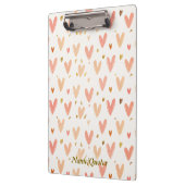 Soft Pink Hearts Seamless Pattern Klembord (Links)