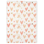 Soft Pink Hearts Seamless Pattern Klembord (Achterkant)