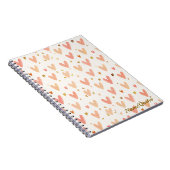Soft Pink Hearts Seamless Pattern Notitieboek (Rechterzijde)