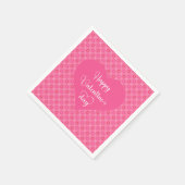 Soft Pink Hearts Valentine Table Napkins Servet (Hoek)