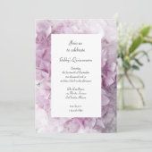 Soft Pink Hydrangea Flowers Quinceanera Party Kaart (Staand voorkant)