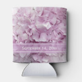 Soft Pink Hydrangea Flowers Weddenschappen Blikjeskoeler (Achterkant)