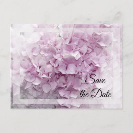Soft Pink Hydrangea Wedding Save the Date Aankondigingskaart