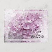 Soft Pink Hydrangea Wedding Save the Date Aankondigingskaart (Voorkant)