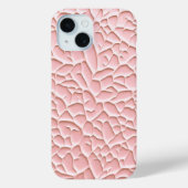 Soft Pink iPhone Case with Textured Relief (Achterkant)