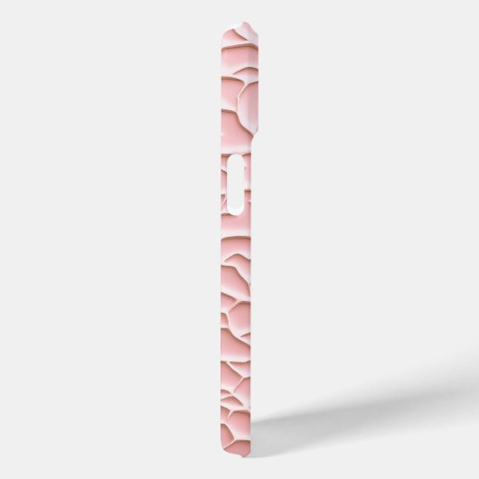 Soft Pink iPhone Case with Textured Relief (Achterkant / Rechts)