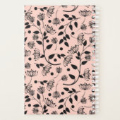 Soft Pink Laurentian Floral Pattern Custom Name Planner (Achterkant)