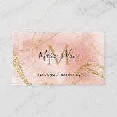 Soft Pink Marble Custom Make-up Artist Kaart Visitekaartje (Voorkant)