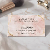 Soft Pink Marble Custom Make-up Artist Kaart Visitekaartje