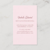 Soft Pink Maternity Doula Identity Illustration Visitekaartje (Achterkant)
