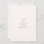 Soft Pink Minimalist Floral Wedding Invitation Kaart (Achterkant)