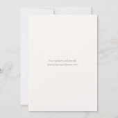 Soft Pink Minimalist Floral Wedding Save The Date (Achterkant)