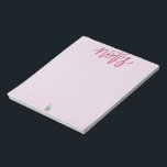 Soft Pink Notepad Notitieblok<br><div class="desc">Who says that writing notes has to be boring? A great pad to have on hand to make even the most mundane tasks look beautiful. Plus no matter where it lies,  it makes the space look a little more beautiful.</div>