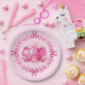 Soft Pink Ornament Holiday Collection Papieren Bordje (Feest)