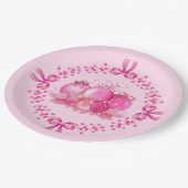 Soft Pink Ornament Holiday Collection Papieren Bordje (Gekanteld)