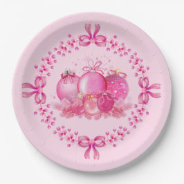 Soft Pink Ornament Holiday Collection Papieren Bordje