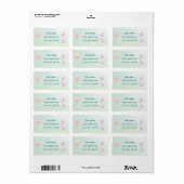 Soft Pink Pastel Tulps Weddenschap Etiket (Full Sheet)
