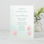Soft Pink Pastel Tulps Weddenschap Kaart (Staand voorkant)