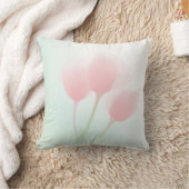 Soft Pink Pastel Tulps Weddenschap Kussen (Deken)