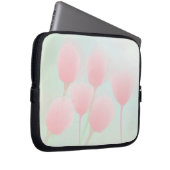 Soft Pink Pastel Tulps Weddenschap Laptop Sleeve (Voorkant Rechts)