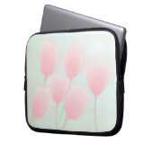 Soft Pink Pastel Tulps Weddenschap Laptop Sleeve (Voorkant Links)