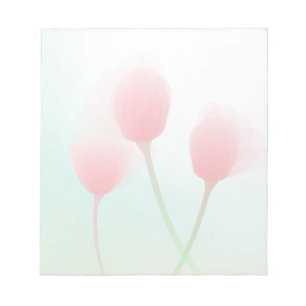 Soft Pink Pastel Tulps Weddenschap Notitieblok