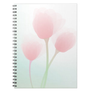 Soft Pink Pastel Tulps Weddenschap Notitieboek
