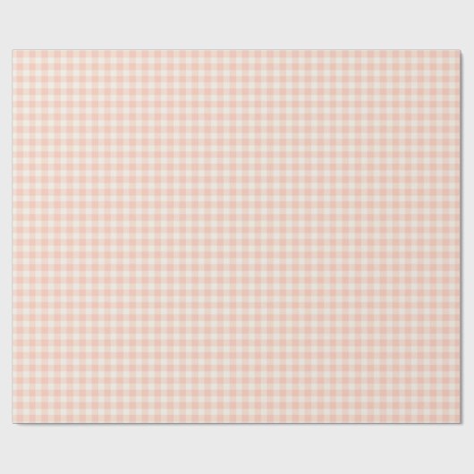 Soft Pink Plaid Gingham Classic en Charmant Cadeaupapier (Vlak)