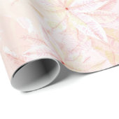 Soft Pink Poinsettias - Christmas Wrapping Paper Cadeaupapier (Rol Hoek)