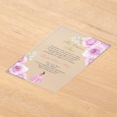 Soft pink Quinceanera Spanish Acryl Uitnodigingen (Laagn)