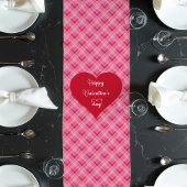 Soft Pink Red Hearts Love Gift Table Runner Lange Tafelloper