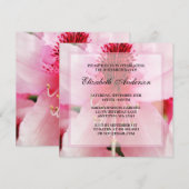 Soft Pink Rhododendron Flowers 80th Birthday Party Kaart (Voorkant / Achterkant)