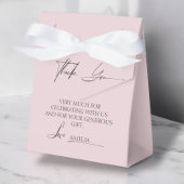 Soft Pink Ribbon Baby shower Bedankt Bedankdoosjes