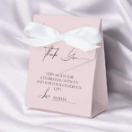 Soft Pink Ribbon Baby shower Bedankt Bedankdoosjes