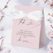 Soft Pink Ribbon Baby shower Bedankt Bedankdoosjes