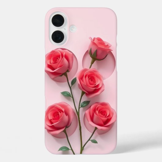 Soft Pink Rose Bouquet Art Hoesje-Mate iPhone Case (Achterkant)