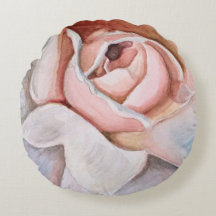 Soft Pink Rose in Waterverf door Jodi Mahaffey
