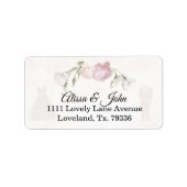 Soft Pink Roses & Bride and Groom Collection Etiket (Voorkant)