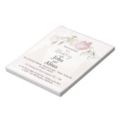 Soft Pink Roses & Bride and Groom Collection Notep Notitieblok (Linkerzijde)