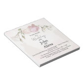 Soft Pink Roses & Bride and Groom Collection Notitieblok (Schuin)