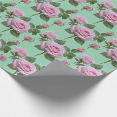 Soft Pink Roses With Subtle Lavender Highlights  Cadeaupapier (Hoek)