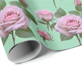 Soft Pink Roses With Subtle Lavender Highlights  Cadeaupapier (Rol Hoek)