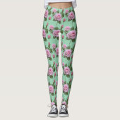 Soft Pink Roses With Subtle Lavender Highlights  Leggings (Voorkant)