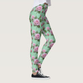 Soft Pink Roses With Subtle Lavender Highlights  Leggings (Rechts)