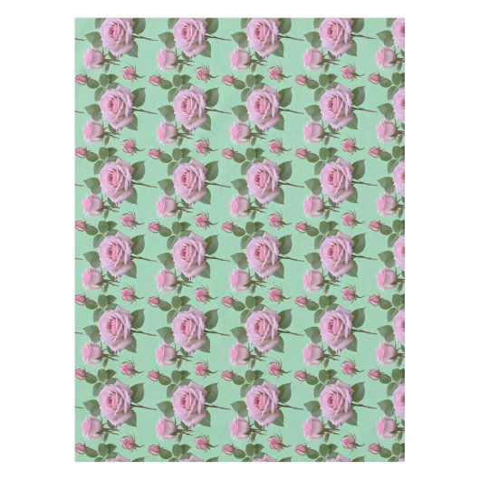 Soft Pink Roses With Subtle Lavender Highlights  Tafelkleed (Voorkant)