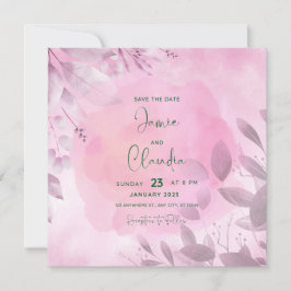 Soft Pink Save the Date-Kaart