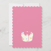 Soft Pink schattige verjaardagstaart Kaart (Achterkant)